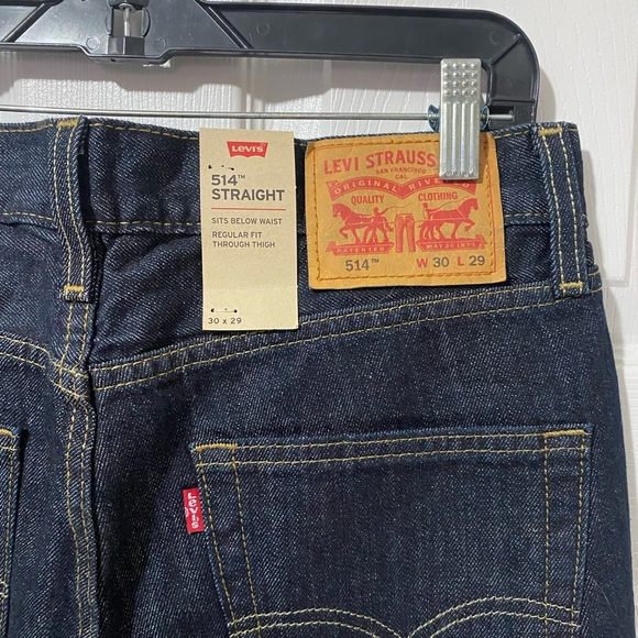 Levi’s 514 Straight Jeans - Dark Wash - NWT - Picture 9 of 10